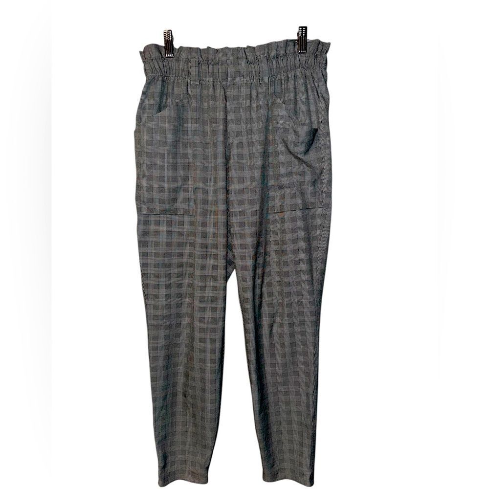Athleta Plaid Skyline Pants Women Size 4 Pockets Stretch